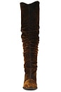 view 6 of 6 Westlake Distressed Denim Boot in Brown