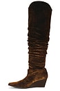 view 7 of 6 Westlake Distressed Denim Boot in Brown