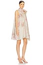 view 2 of 4 Printed Bow Mini Dress in Cream