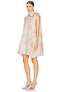 view 3 of 4 Printed Bow Mini Dress in Cream