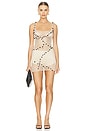 view 1 of 4 Beaded Crochet Summer Mini Dress in White