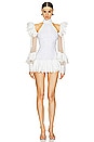 view 1 of 4 Ruffle Cut-out Mini in White