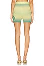 view 4 of 6 Gradient Clover Knit Mini Shorts in Green
