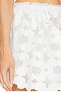 view 6 of 6 Embroidered Puffy Mini Shorts in White