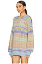 view 2 of 5 Wave Knit Hoodie in Blue