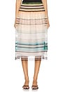 view 1 of 6 Striped Smocked Maxi Skirt in Green