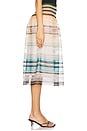 view 3 of 6 Striped Smocked Maxi Skirt in Green