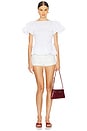view 4 of 4 Smocked Peplum Top in White