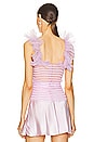 view 3 of 4 Shirred Tulle Top in Pink