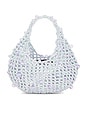 view 1 of 4 Crochet Beaded Handbag in Grey