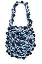 view 1 of 4 Crochet Beaded Mini Bag in Blue