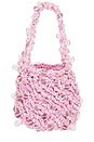 view 1 of 4 Crochet Beaded Mini Bag in Pink