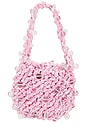 view 2 of 4 Crochet Beaded Mini Bag in Pink
