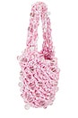 view 3 of 4 Crochet Beaded Mini Bag in Pink