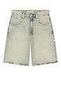 view 4 of 4 Super Wide Denim Short in Light Vintage Dust
