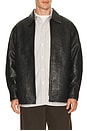 view 1 of 4 CHAQUETA TIPO CAMISA CRINKLE in Black