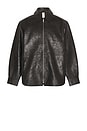 view 4 of 4 CHAQUETA TIPO CAMISA CRINKLE in Black
