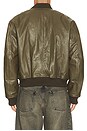 view 2 of 4 Leather Flight Jacket in Green