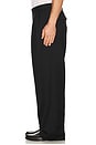 view 4 of 5 WIDE PLEATED 바지 in Black