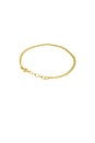view 2 of 2 BRAZALETE DE CADENA FLAT CUBAN in Gold
