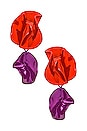 view 1 of 3 Flashback Fold Earrings in Ruby & Violet
