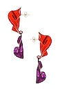 view 2 of 3 Flashback Fold Earrings in Ruby & Violet
