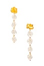 view 1 of 3 Lucite Mini Drop Earrings in Gold