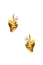 view 2 of 3 Delphinium Earrings in Gold