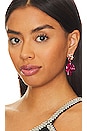 view 3 of 3 Two Tone Fold Mini Earrings in Petal Pink & Fuchsia