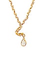 view 2 of 3 Warp Chain Pendant Necklace in Gold
