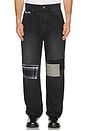 view 4 of 5 Country Patched Denim Jeans in Washed Black