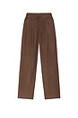 view 6 of 5 Straight Drawstring Trousers in Mocha