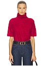 view 1 of 4 Brushed Short Sleeve Turtleneck in Dahlia
