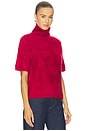 view 2 of 4 Brushed Short Sleeve Turtleneck in Dahlia
