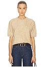 view 1 of 4 Brushed Short Sleeve Top in Camel