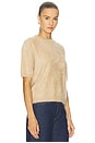 view 2 of 4 Brushed Short Sleeve Top in Camel