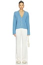 view 4 of 4 V-neck Cardigan in Azure