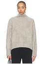 view 1 of 4 Brushed Boyfriend Turtleneck in Greige