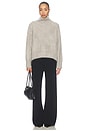 view 5 of 4 Brushed Boyfriend Turtleneck in Greige