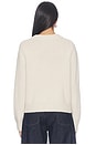 view 4 of 4 Chunky V-neck Sweater in Chalk