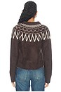 view 4 of 4 SUÉTER CUELLO REDONDO FAIR ISLE CEPILLADO in Mocha