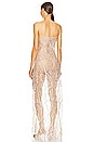 view 4 of 5 Sheer Sequin Strapless Dress in Champagne