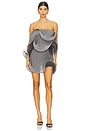 view 1 of 5 Italian Micro Mini Dress in Silver & Black