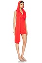 view 3 of 4 Cape Cowl Mini Dress in Red