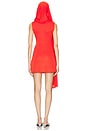 view 4 of 4 Cape Cowl Mini Dress in Red