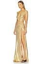 view 2 of 4 Triple Loop Dress in Gold Metallic