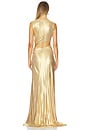 view 3 of 4 Triple Loop Dress in Gold Metallic