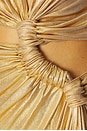 view 4 of 4 Triple Loop Dress in Gold Metallic