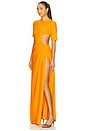 view 3 of 4 X REVOLVE Gathered Slit Dress in Tangerine