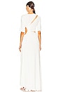 view 3 of 3 Gathered Slit Maxi Dress in White